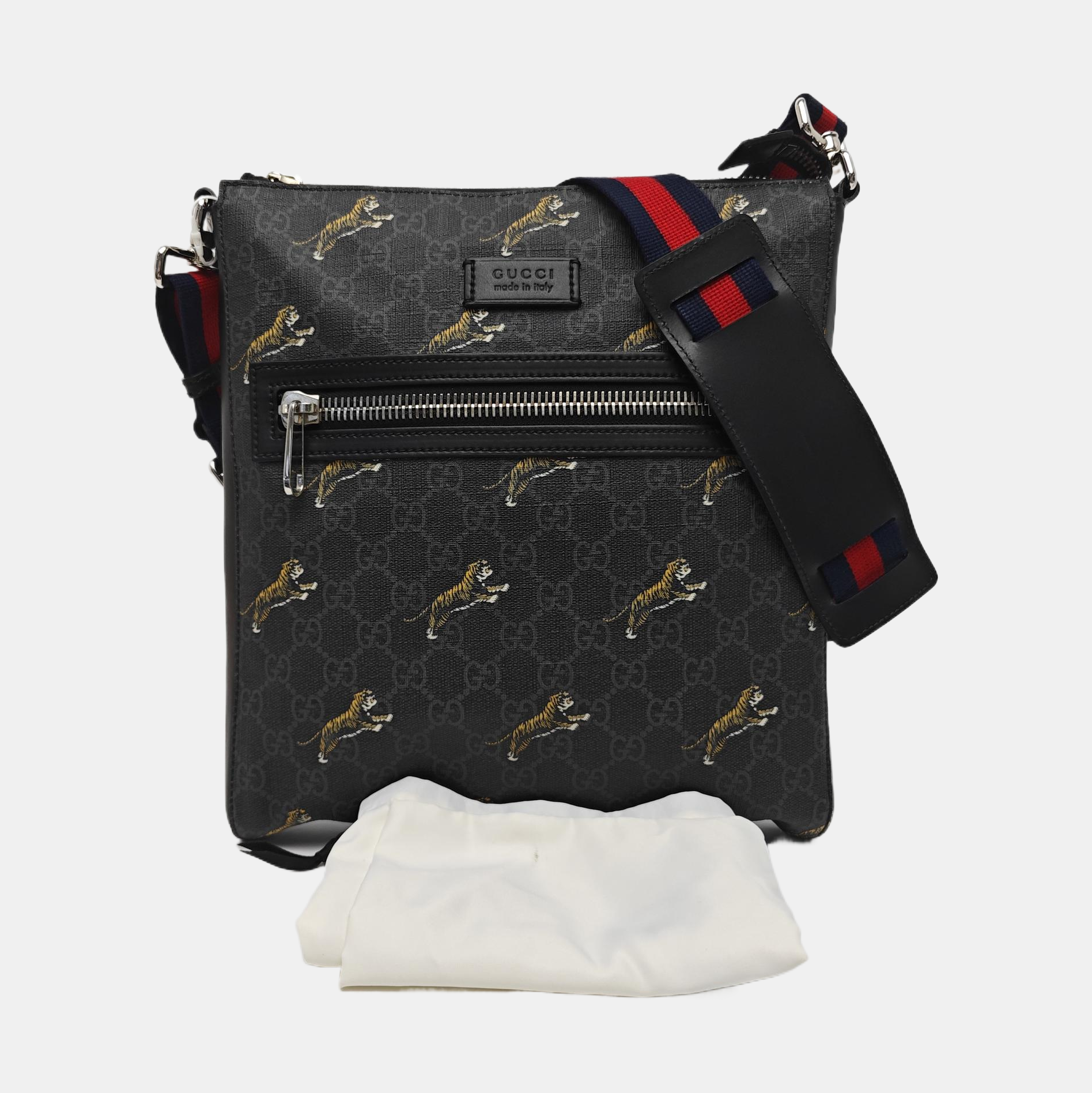 GG Supreme Monogram Coated Canvas Black