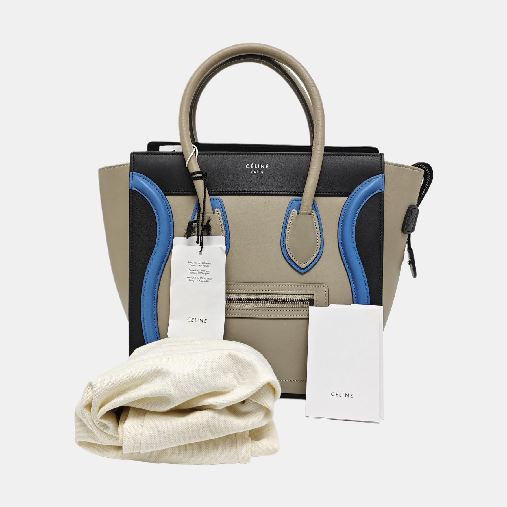 Authenticated pre-owned  LUGGAGE Micro Calfskin Gray - Tote Bag at Looply