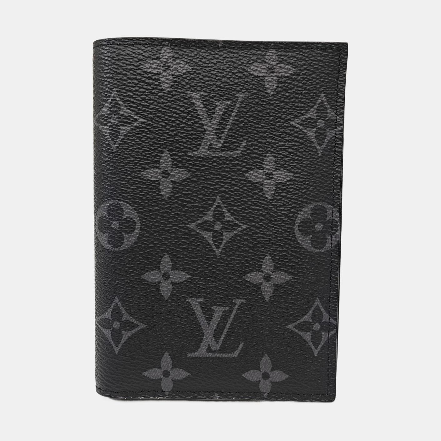 Monogram Coated Canvas Card Holder Gray