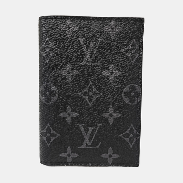 Monogram Coated Canvas Card Holder Gray