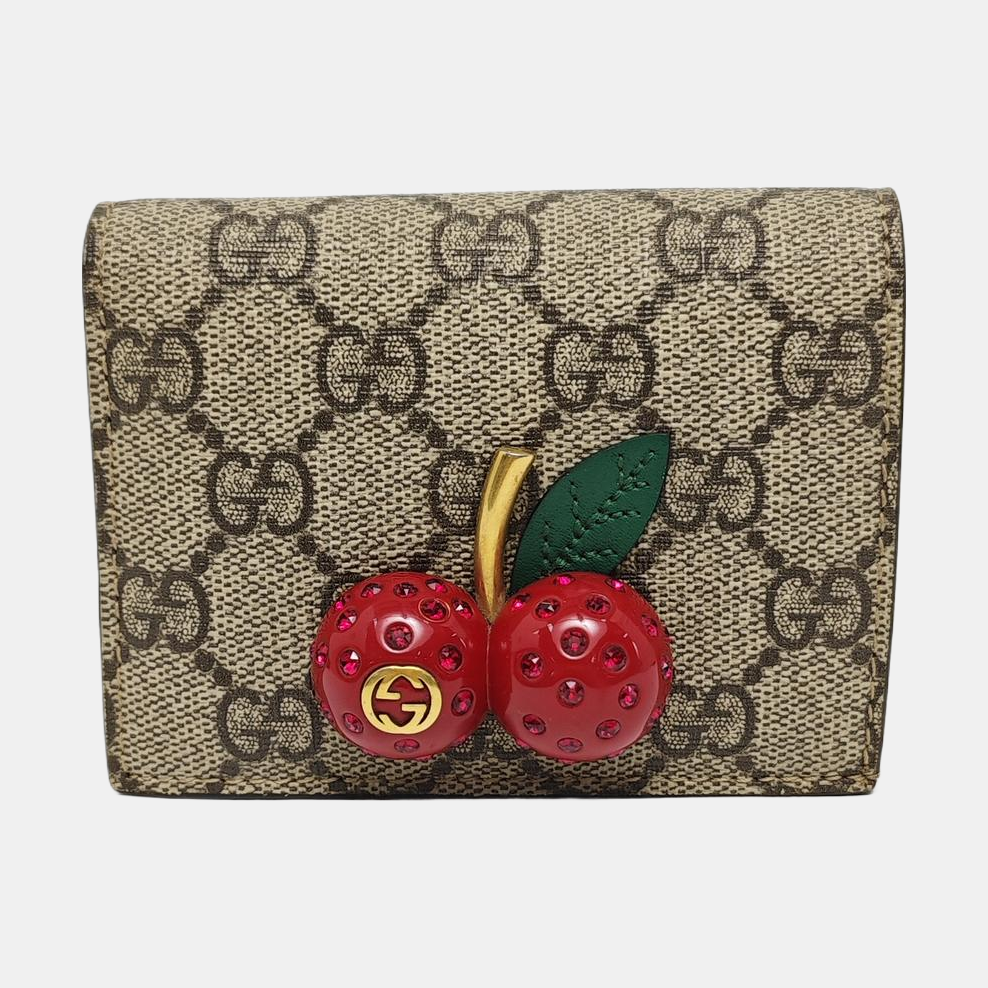 GG Supreme Monogram Coated Canvas Gray