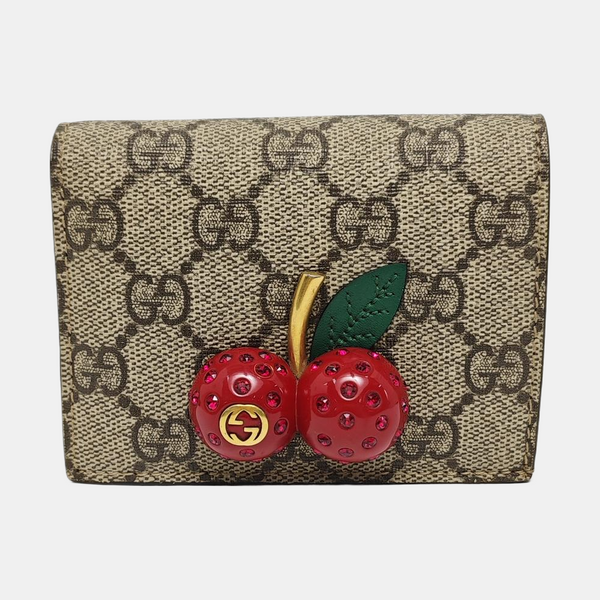 GG Supreme Monogram Coated Canvas Gray