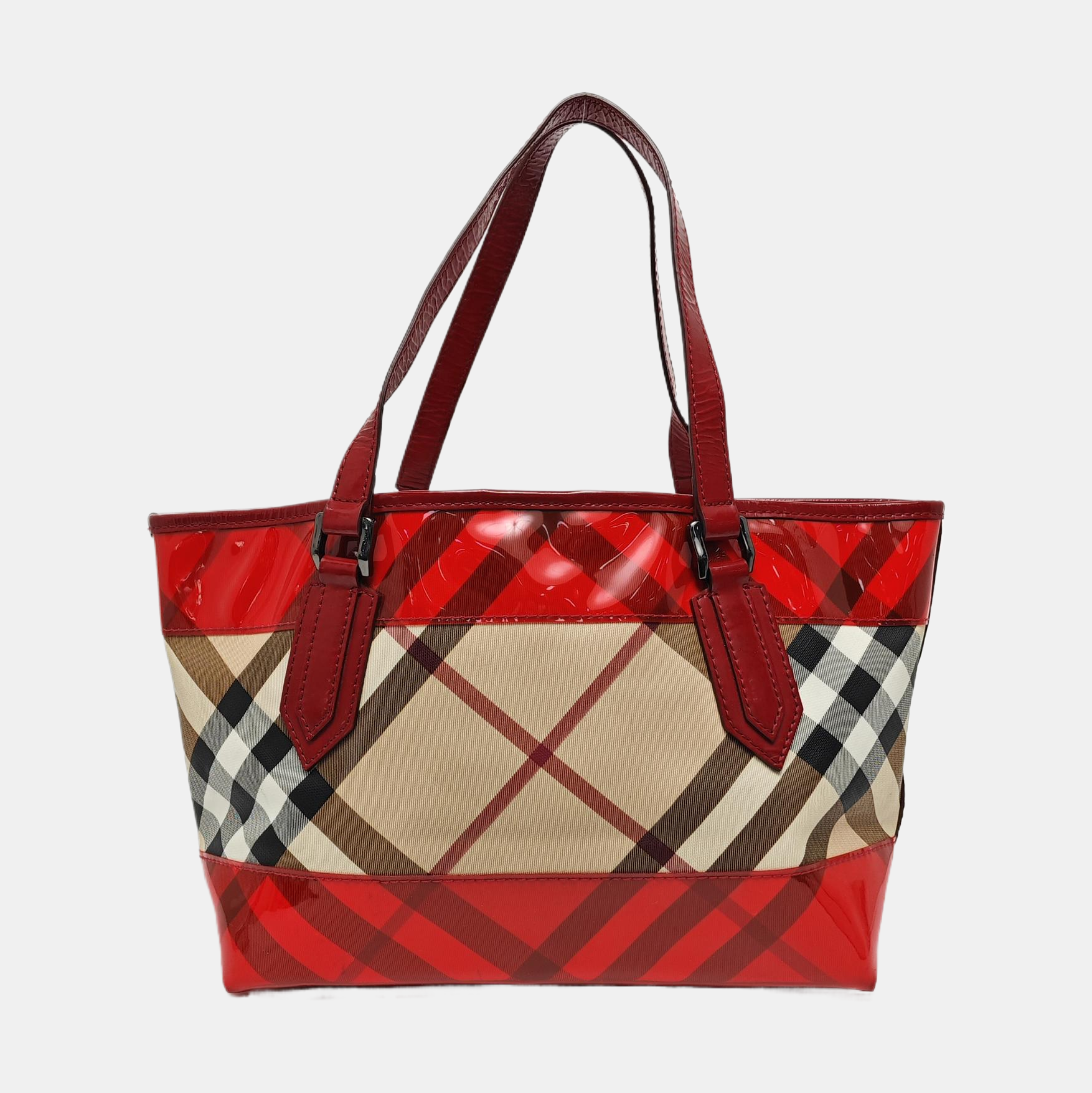 Coated Canvas Tote Bag Beige