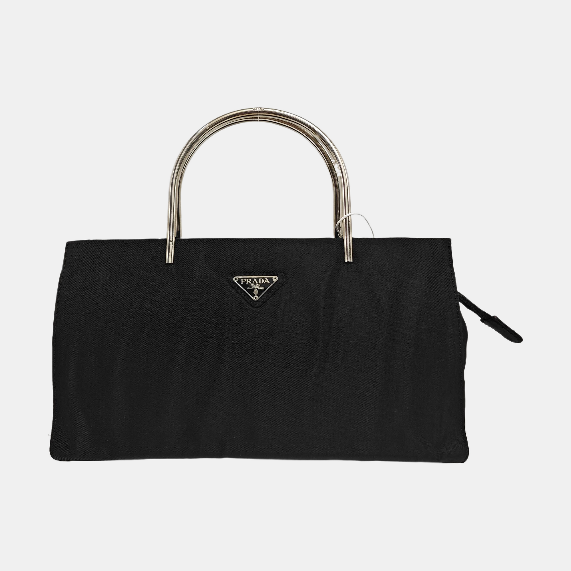 Nylon Top Handle Bag Black