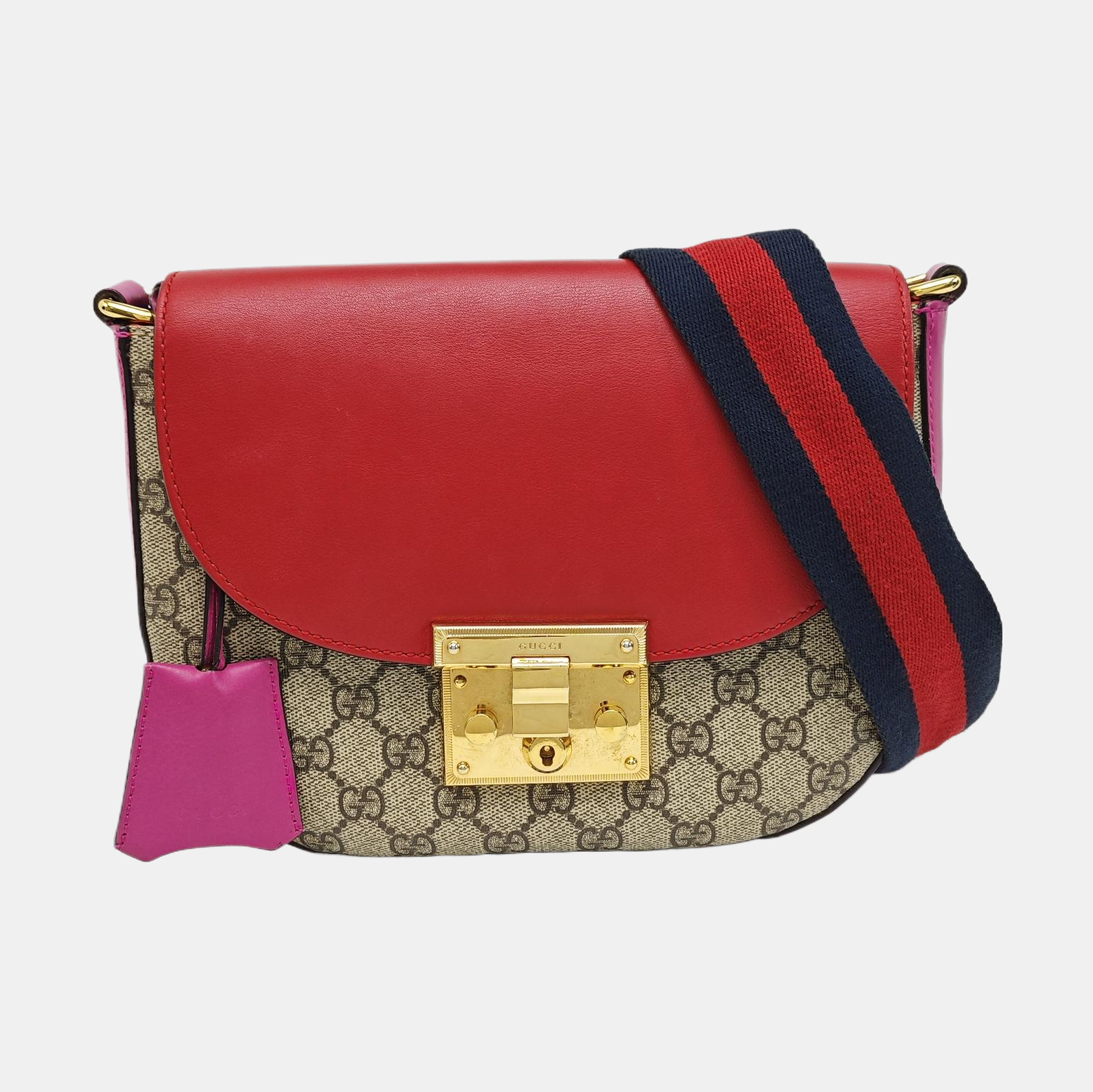 Padlock Medium Monogram Coated Canvas Multicolor
