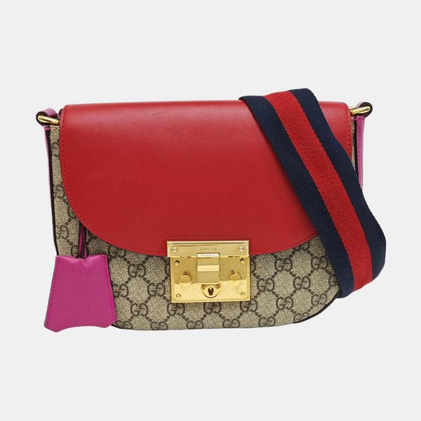 Padlock Medium Monogram Coated Canvas Multicolor