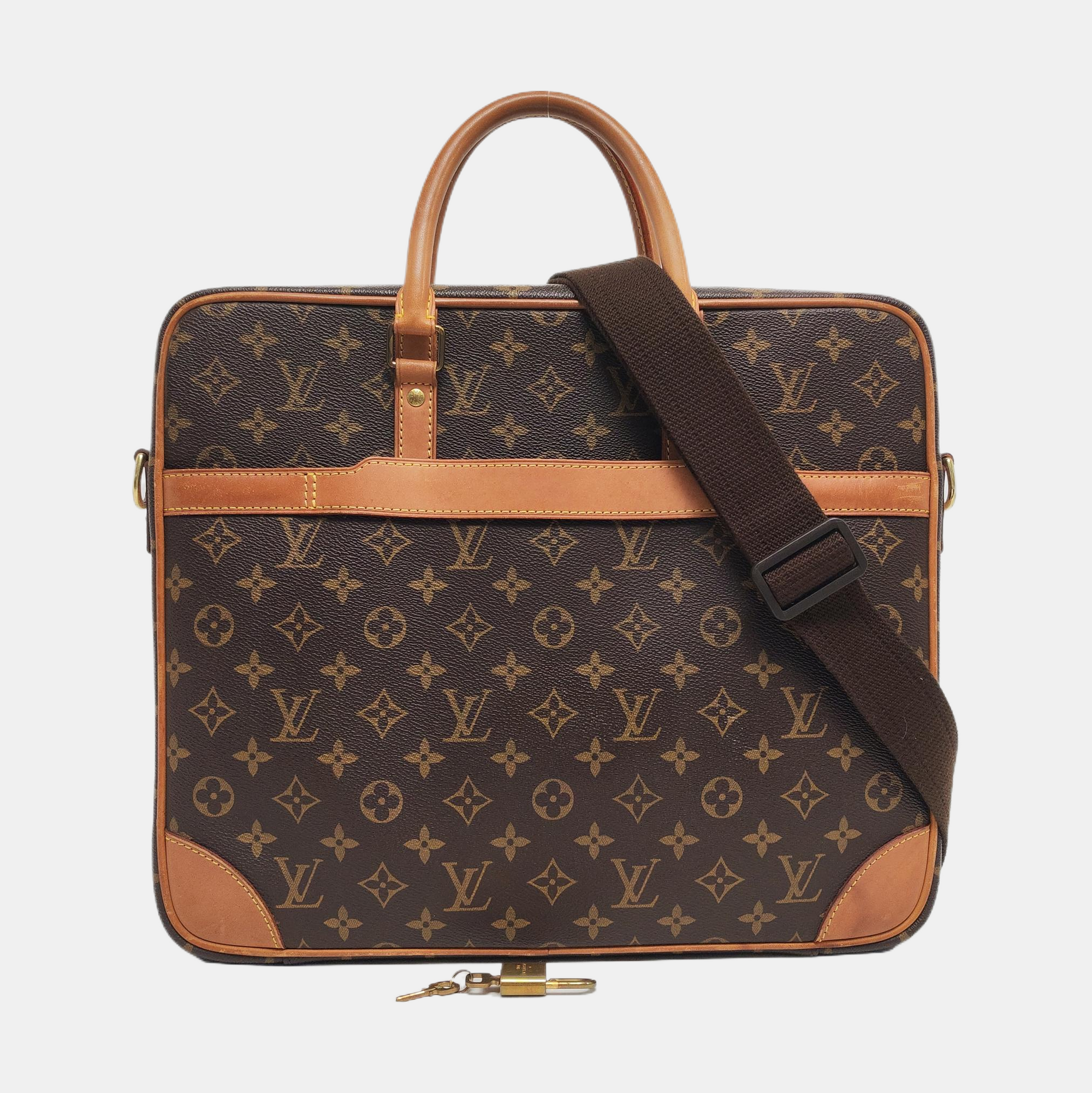 PORTE-DOCUMENTS Monogram Coated Canvas Brown