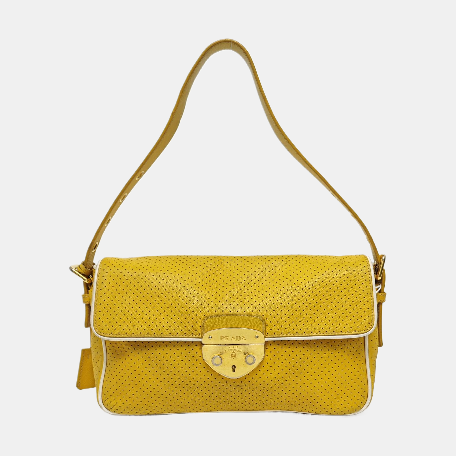 Calfskin Shoulder Bag Yellow