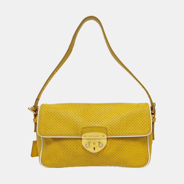 Calfskin Shoulder Bag Yellow