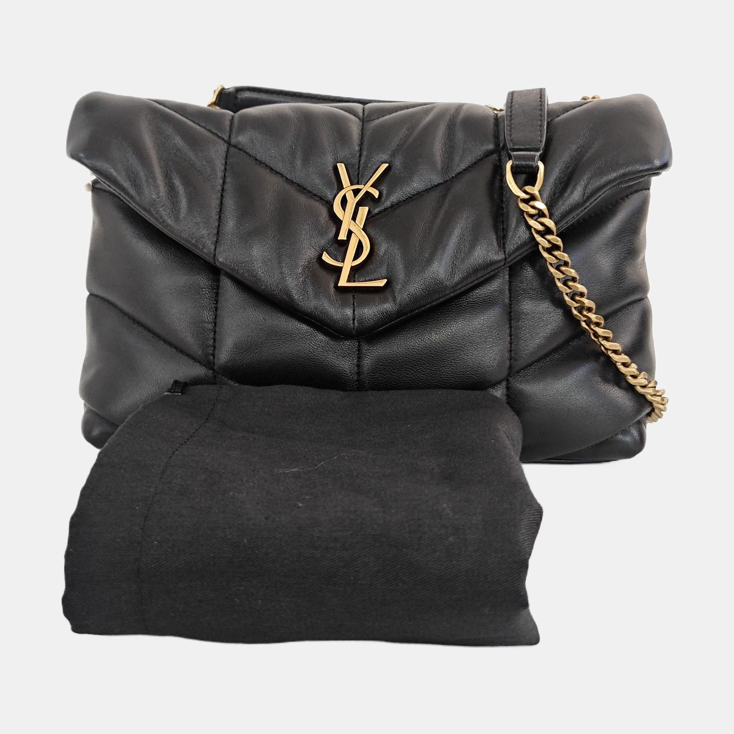 PUFFER Small Quilted Lambskin Black