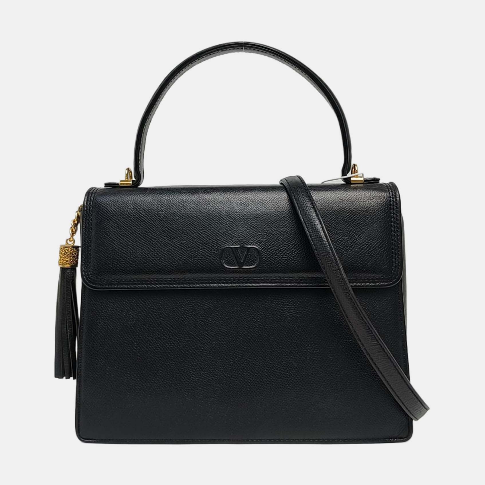 Calfskin Shoulder Bag Black