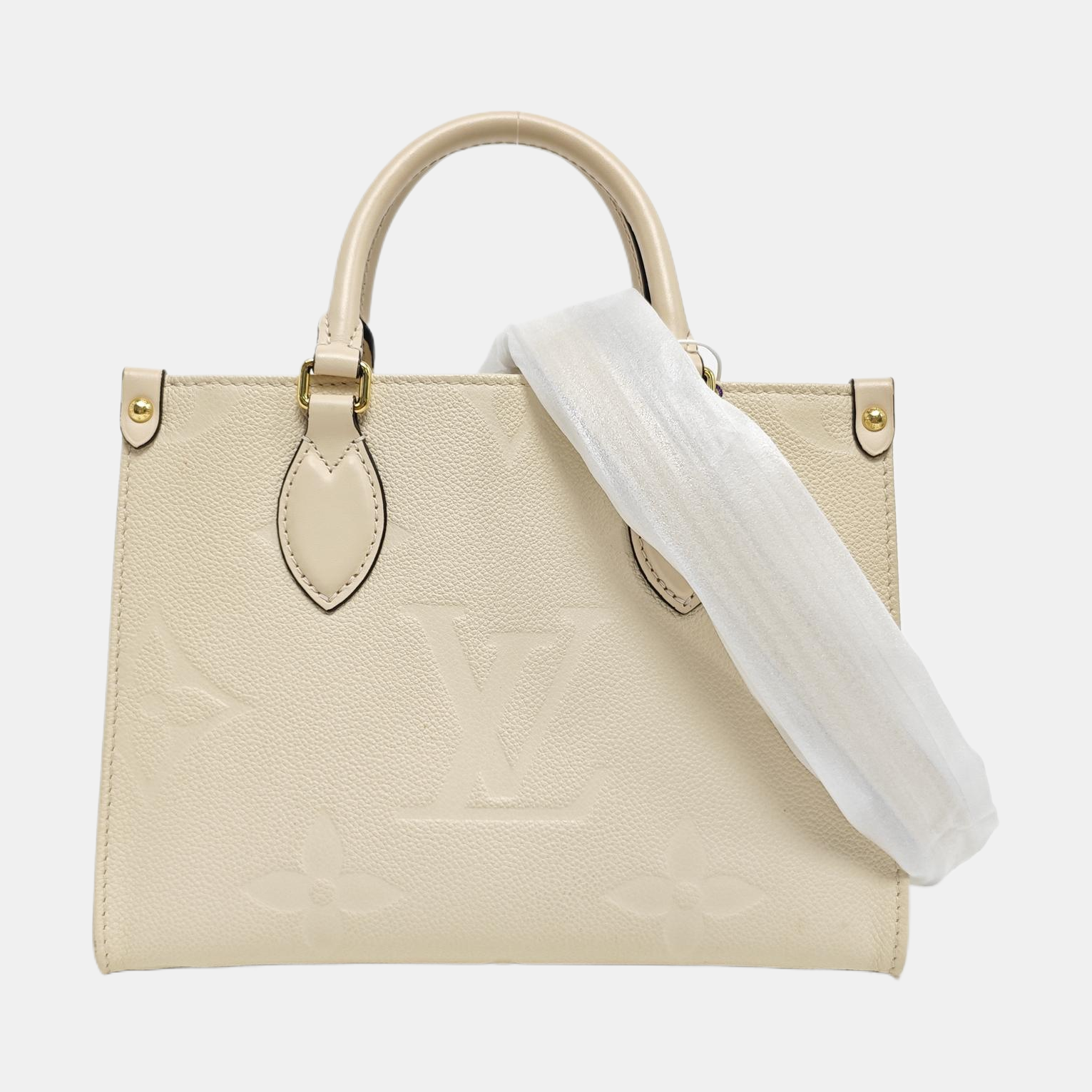 ONTHEGO PM Monogram Calfskin Beige
