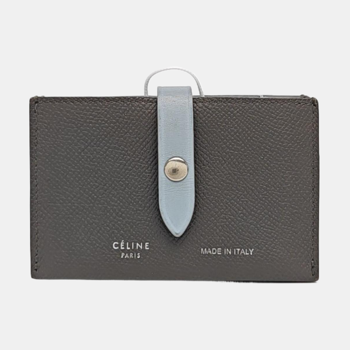 STRAP Calfskin Gray Card Holder