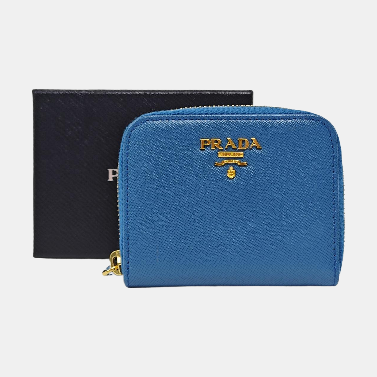 Calfskin Card Holder Blue