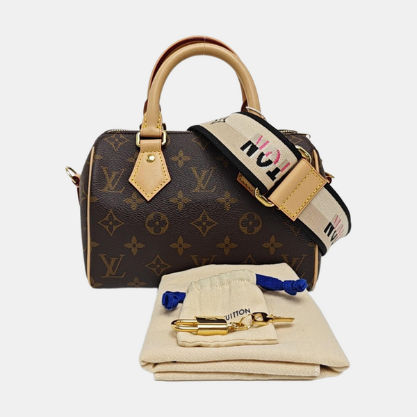 SPEEDY 20 Monogram Coated Canvas Brown