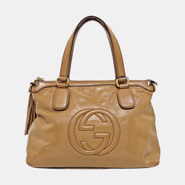 Soho Small Patent Leather Beige