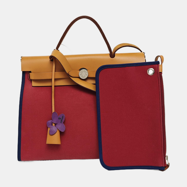 Authenticated pre-owned  Herbag 31 Canvas Red - Shoulder Bag at Looply