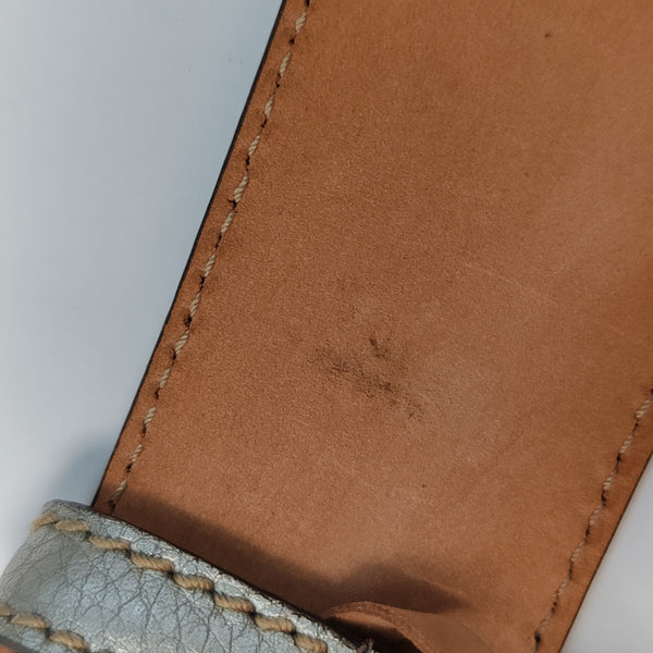 Leather Belt Silver