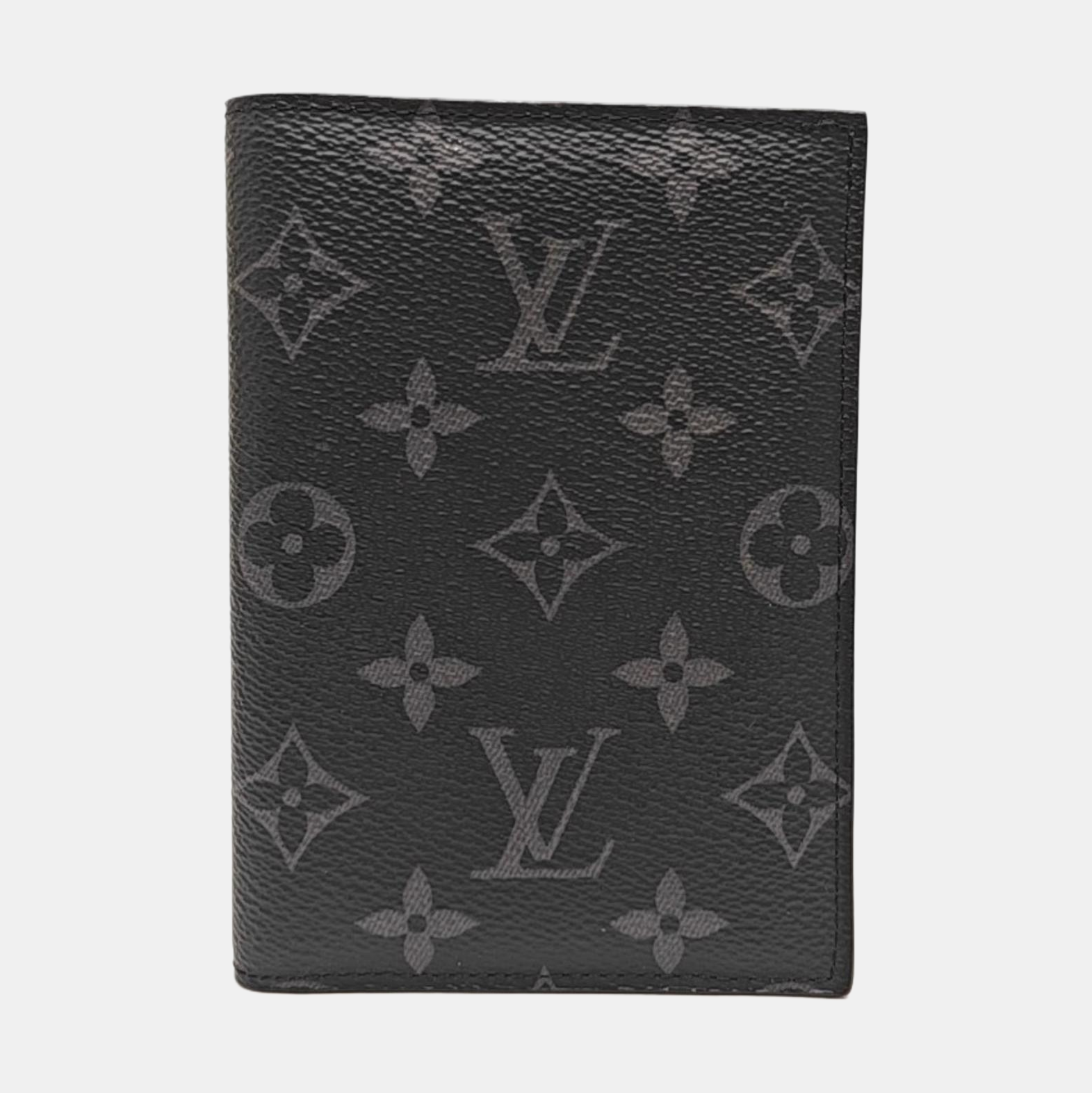 Monogram Coated Canvas Card Holder Gray
