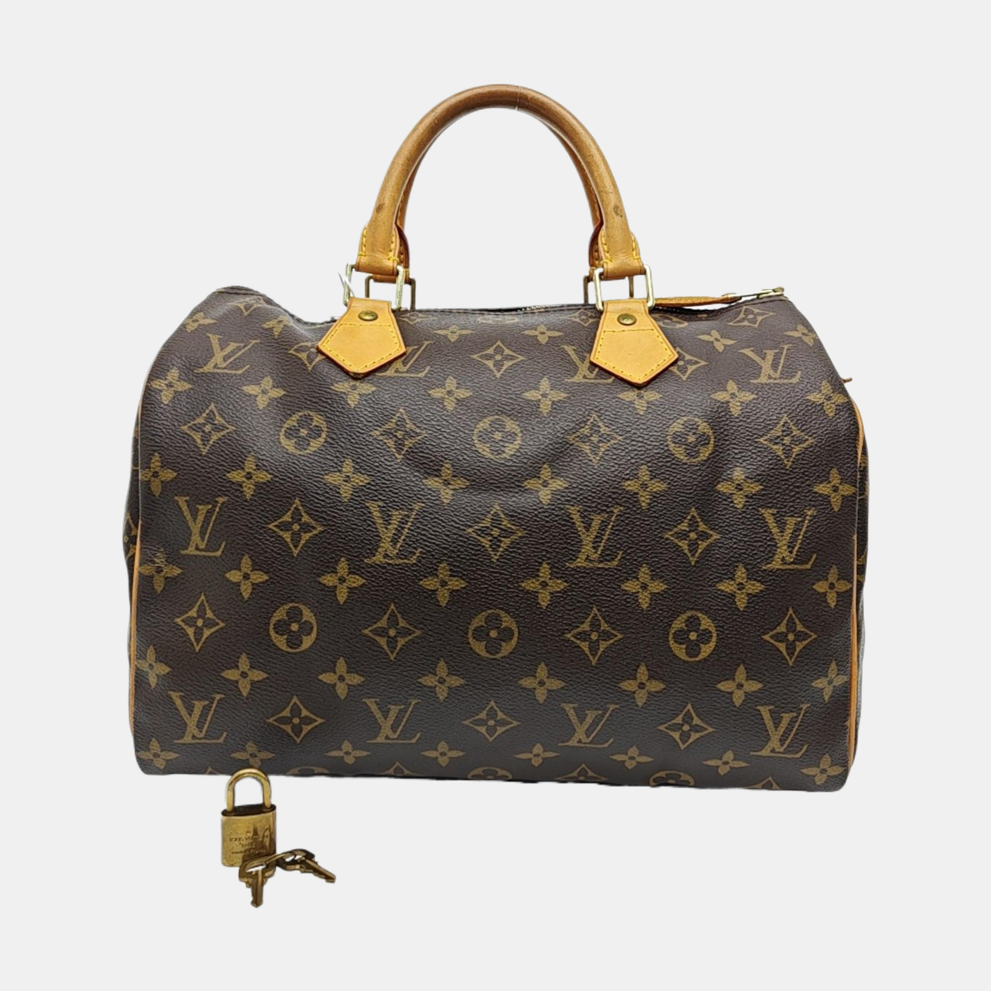 SPEEDY 30 Monogram Coated Canvas Brown