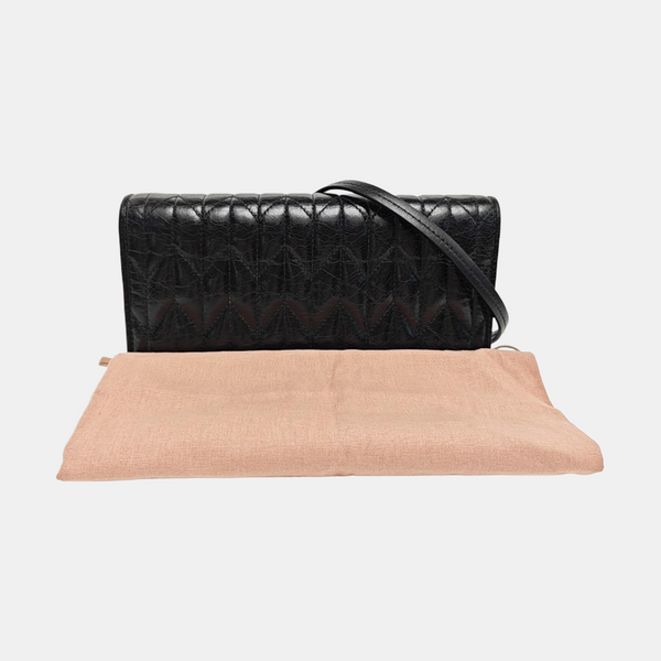 Quilted Calfskin Shoulder Bag Black