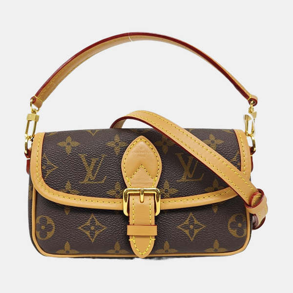 DIANE Nano Monogram Coated Canvas Brown