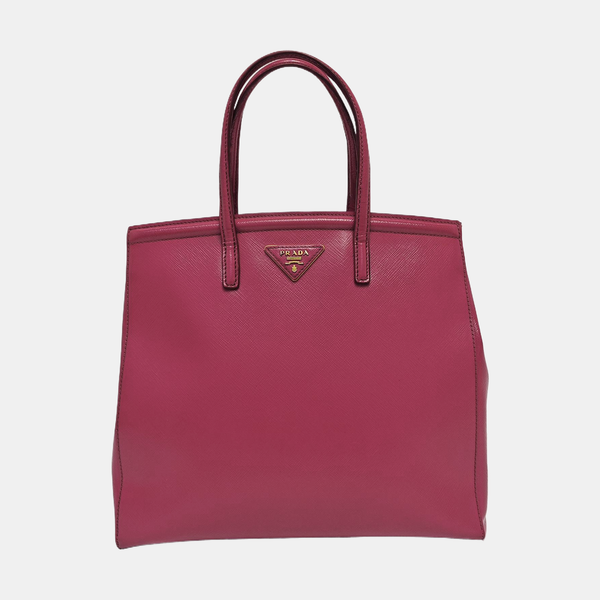 Saffiano Calfskin Top Handle Bag Red