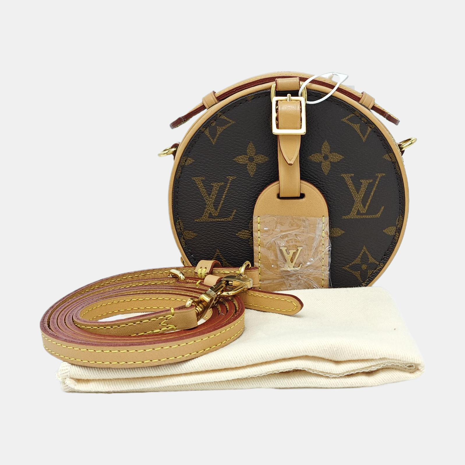 BOITE CHAPEAU Mini Monogram Coated Canvas Brown