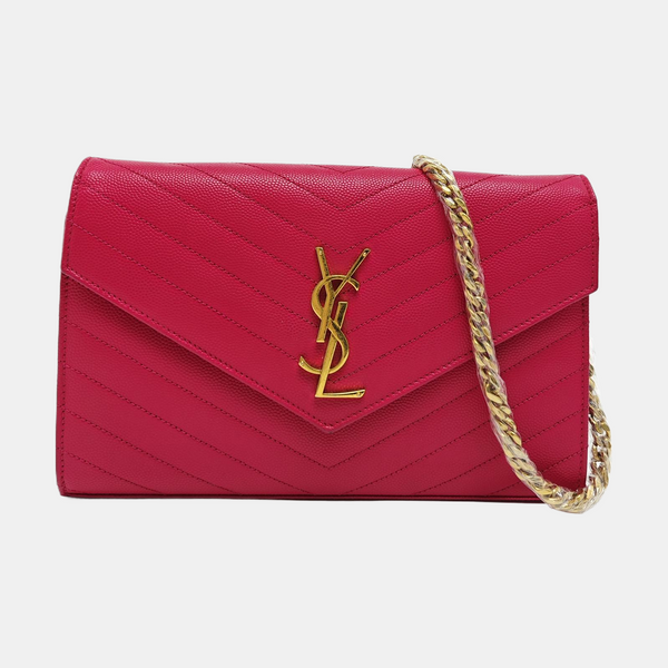 MONOGRAM Medium Chevron Calfskin Pink