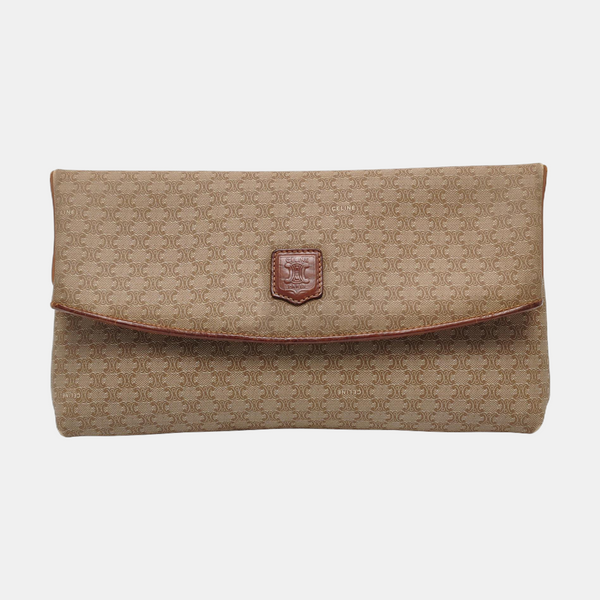 MACADAM CLUTCHES Coated Canvas Beige