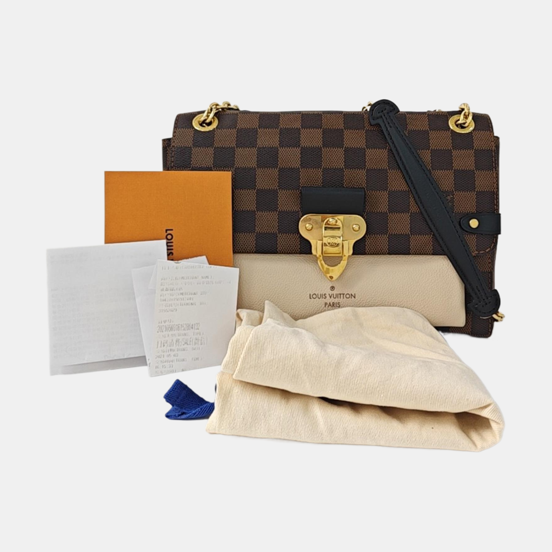 VAVIN PM Damier Ebene Coated Canvas Brown
