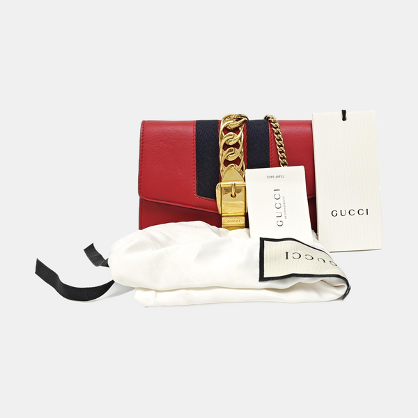 Sylvie Super Mini Calfskin Red