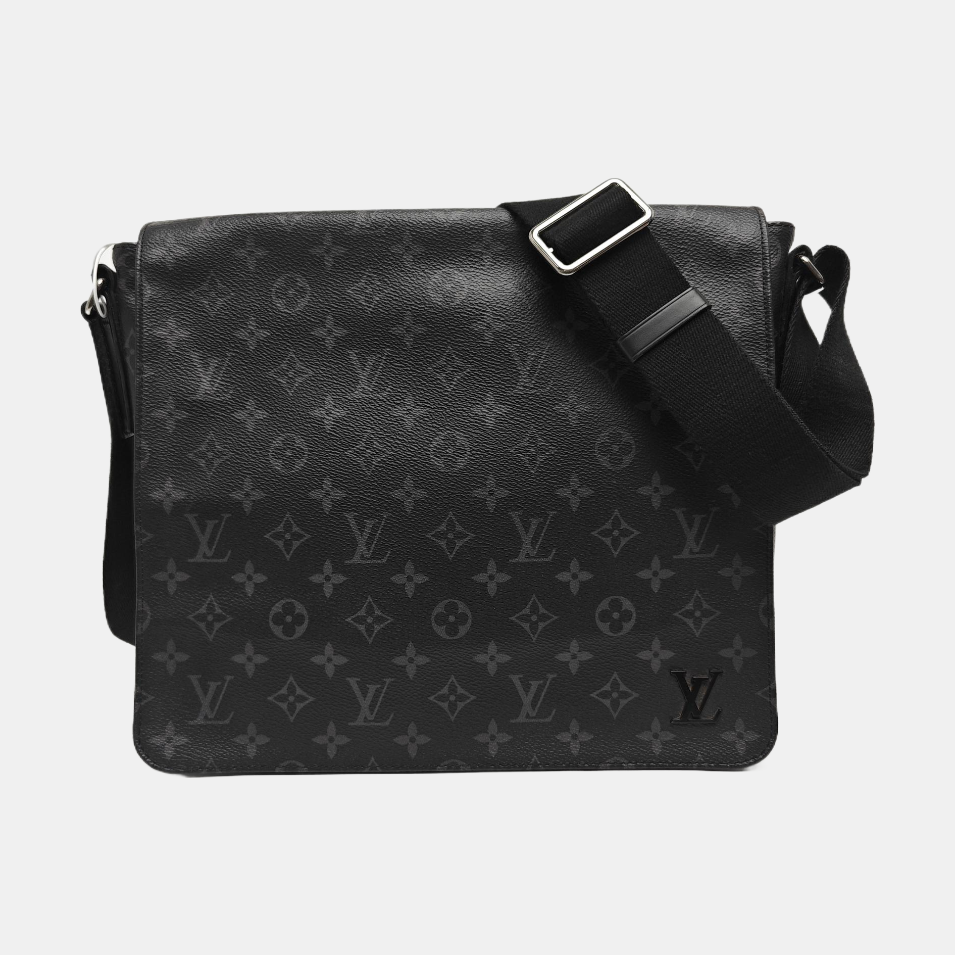 DISTRICT MM Monogram Coated Canvas Black