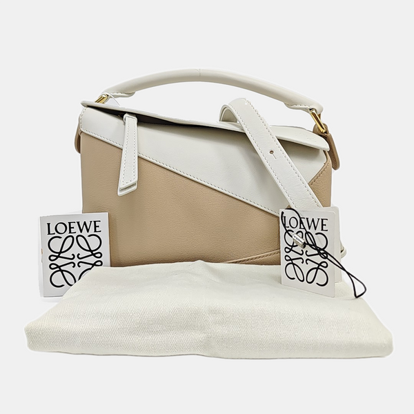 Puzzle Small Calfskin Beige