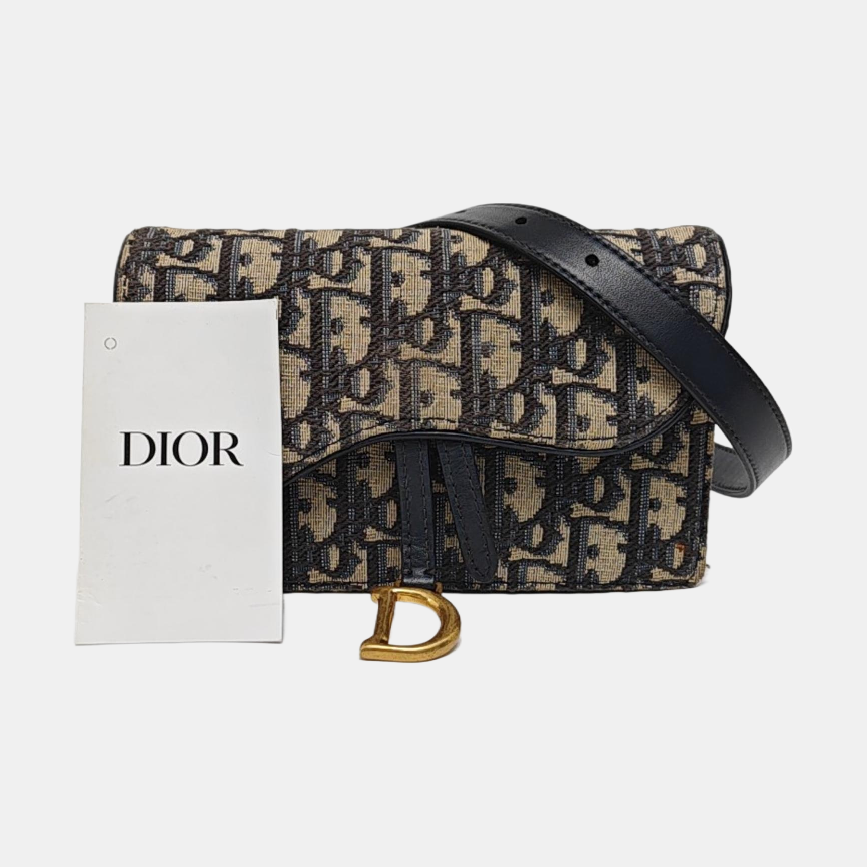 Saddle Mini Oblique Canvas Blue