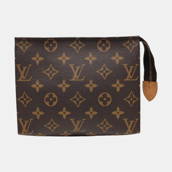 TOILET POCKET 19 Monogram Coated Canvas Brown