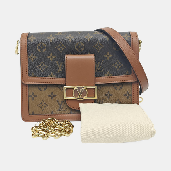 DAUPHINE MM Monogram Coated Canvas Brown