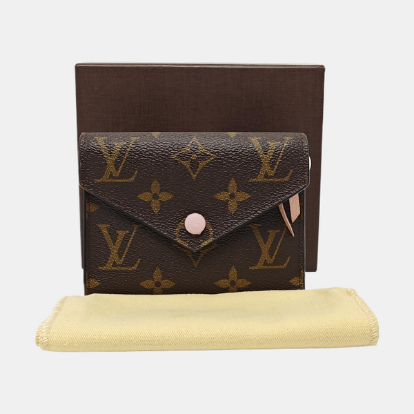 VICTORINE Monogram Coated Canvas Brown Wallet