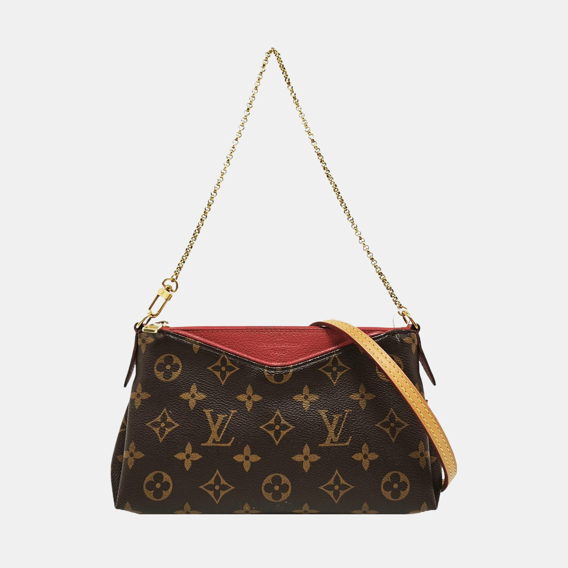 PALLAS Monogram Coated Canvas Brown