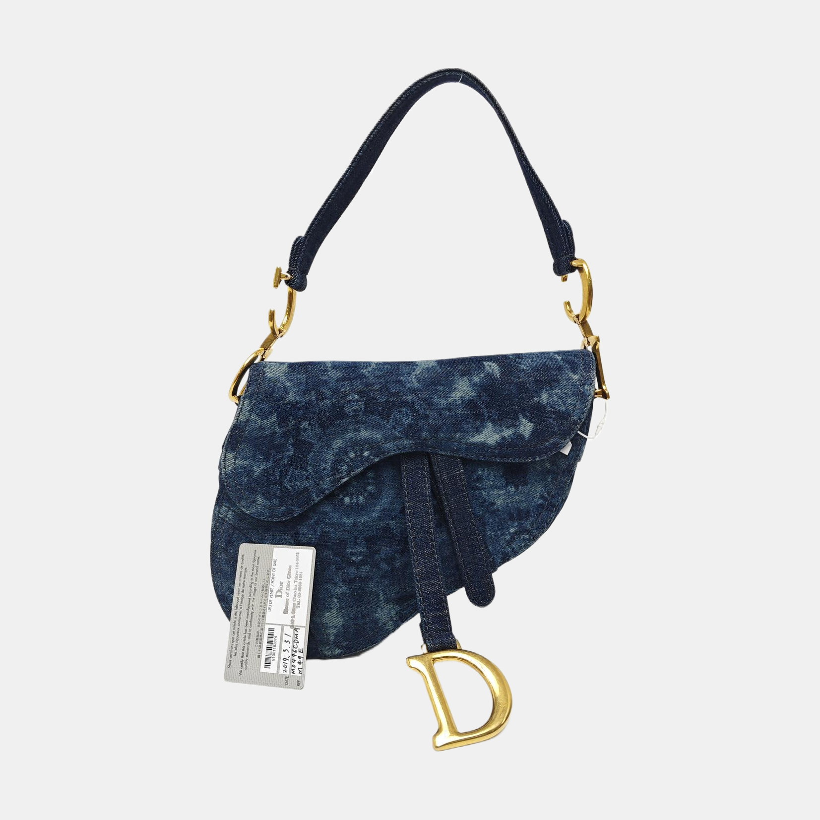 Saddle Medium Canvas Blue