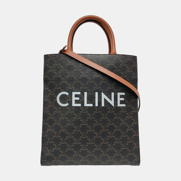 CABAS CELINE Small Coated Canvas Brown