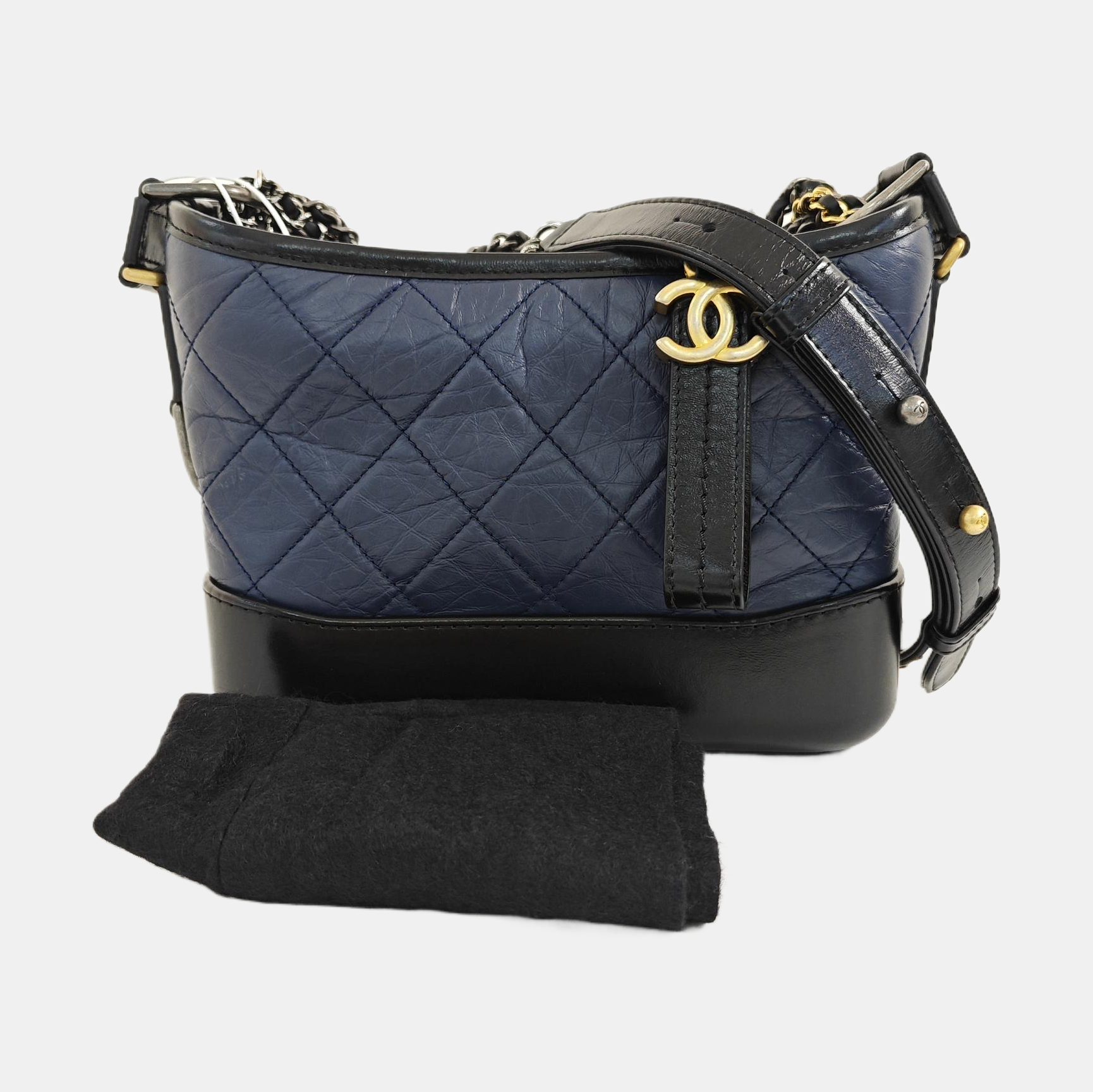 GABRIELLE Small Quilted Calfskin Blue