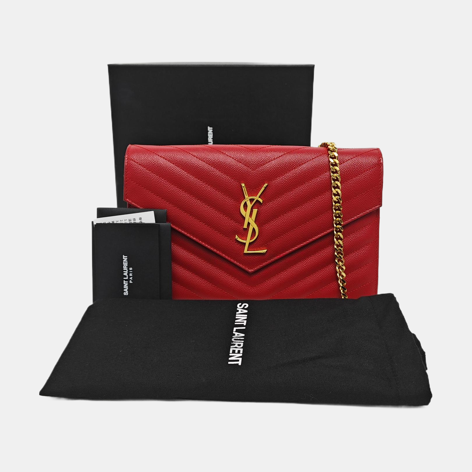 MONOGRAM Medium Quilted Calfskin Red