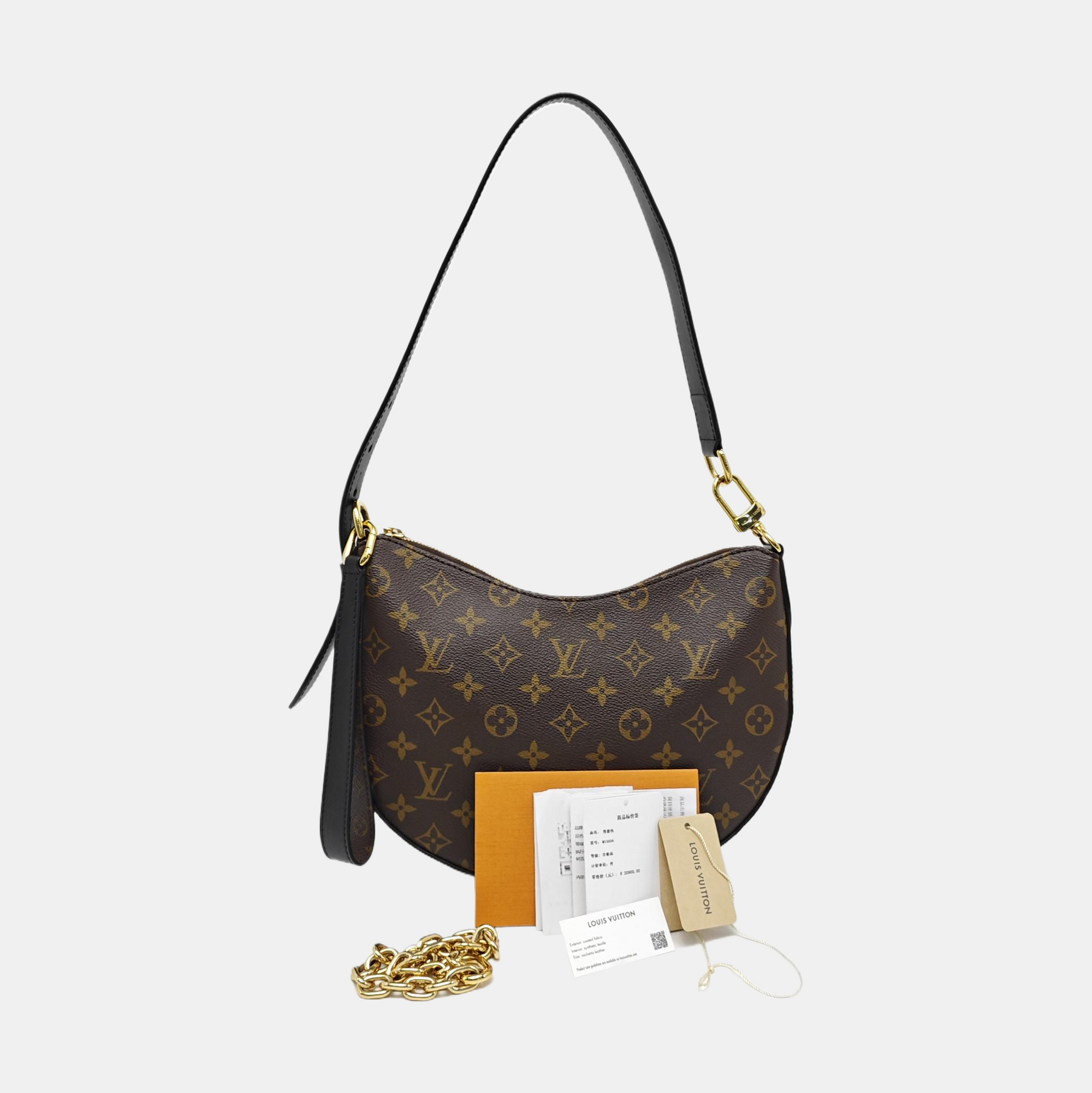 COOKIE BB Monogram Coated Canvas Brown