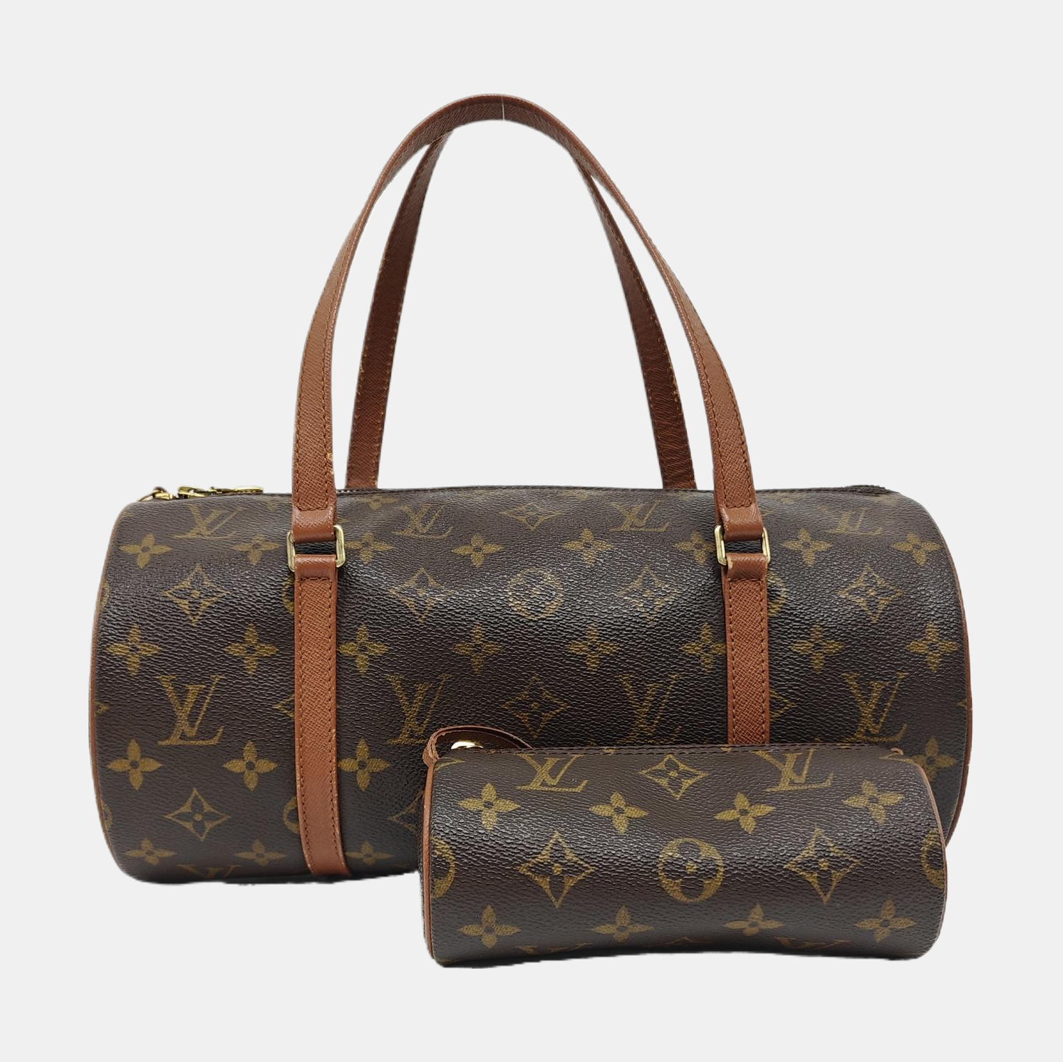 PAPILLON 30 Monogram Coated Canvas Brown