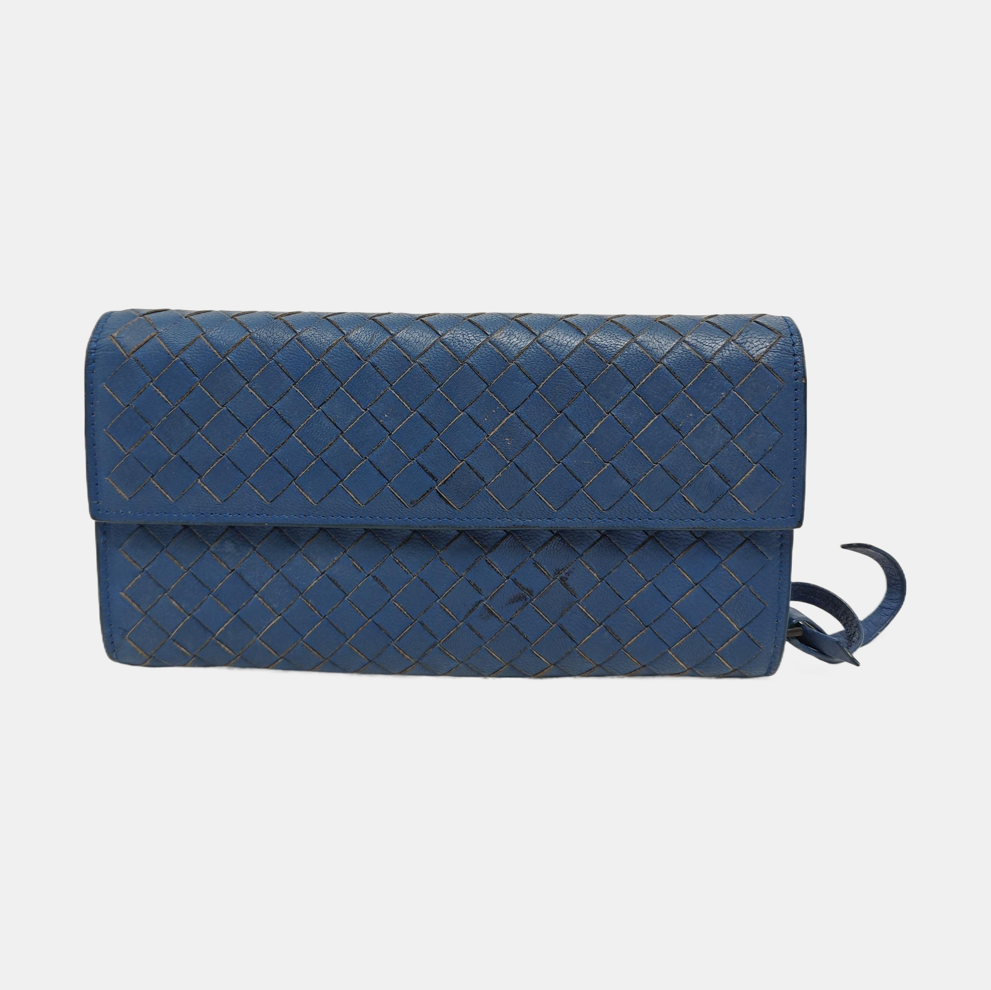 Lambskin Wallet Blue