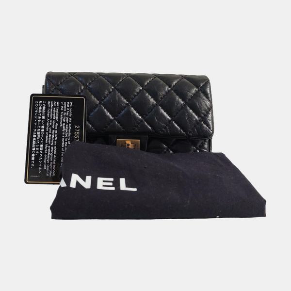 Authenticated pre-owned  2.55 Quilted Calfskin Black - Belt Bag at Looply
