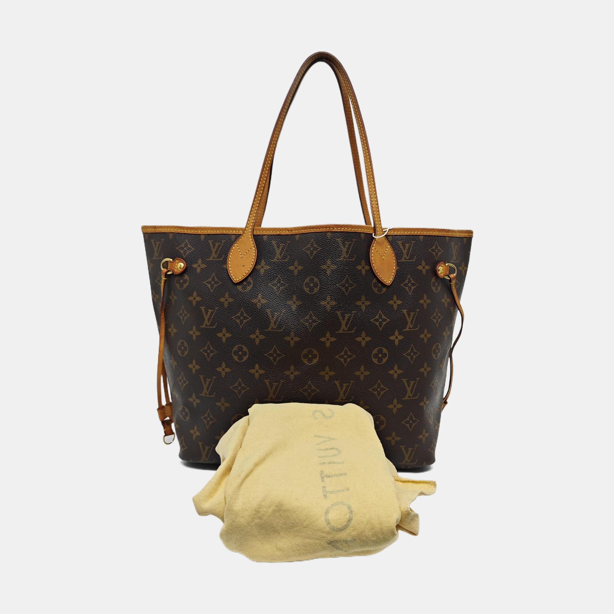 NEVERFULL MM Monogram Coated Canvas Brown