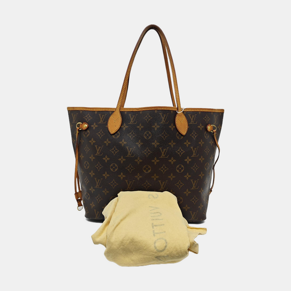 NEVERFULL MM Monogram Coated Canvas Brown