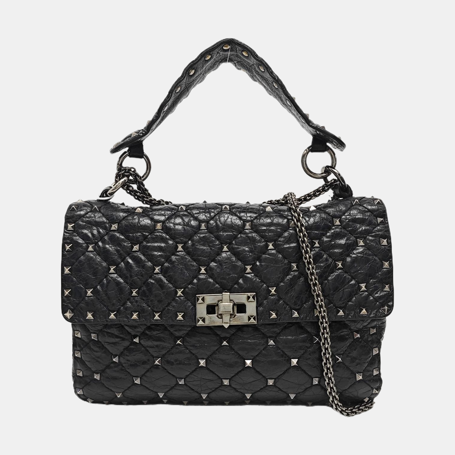 Spike Up Quilted Calfskin Black